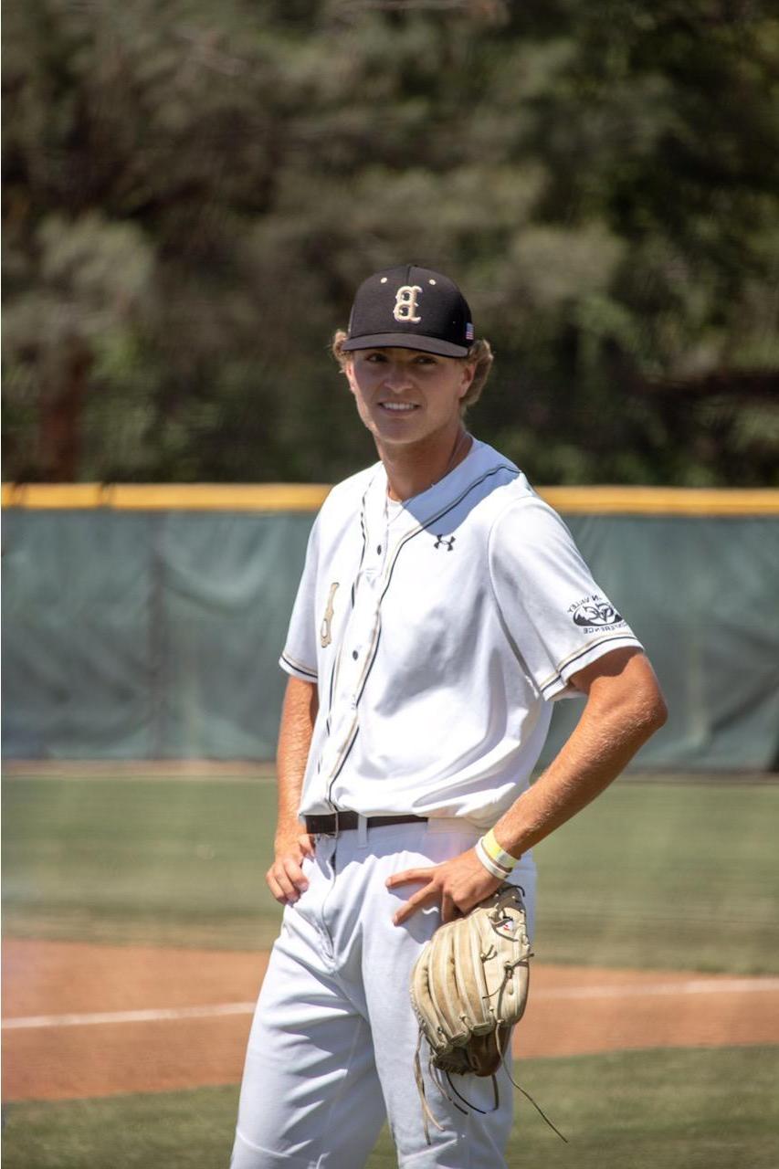 Baseball player stands with hands on hips, wearing a Butte College baseball uniform
